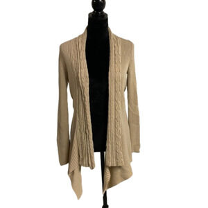 WOMEN’S tan cardigan. Size M